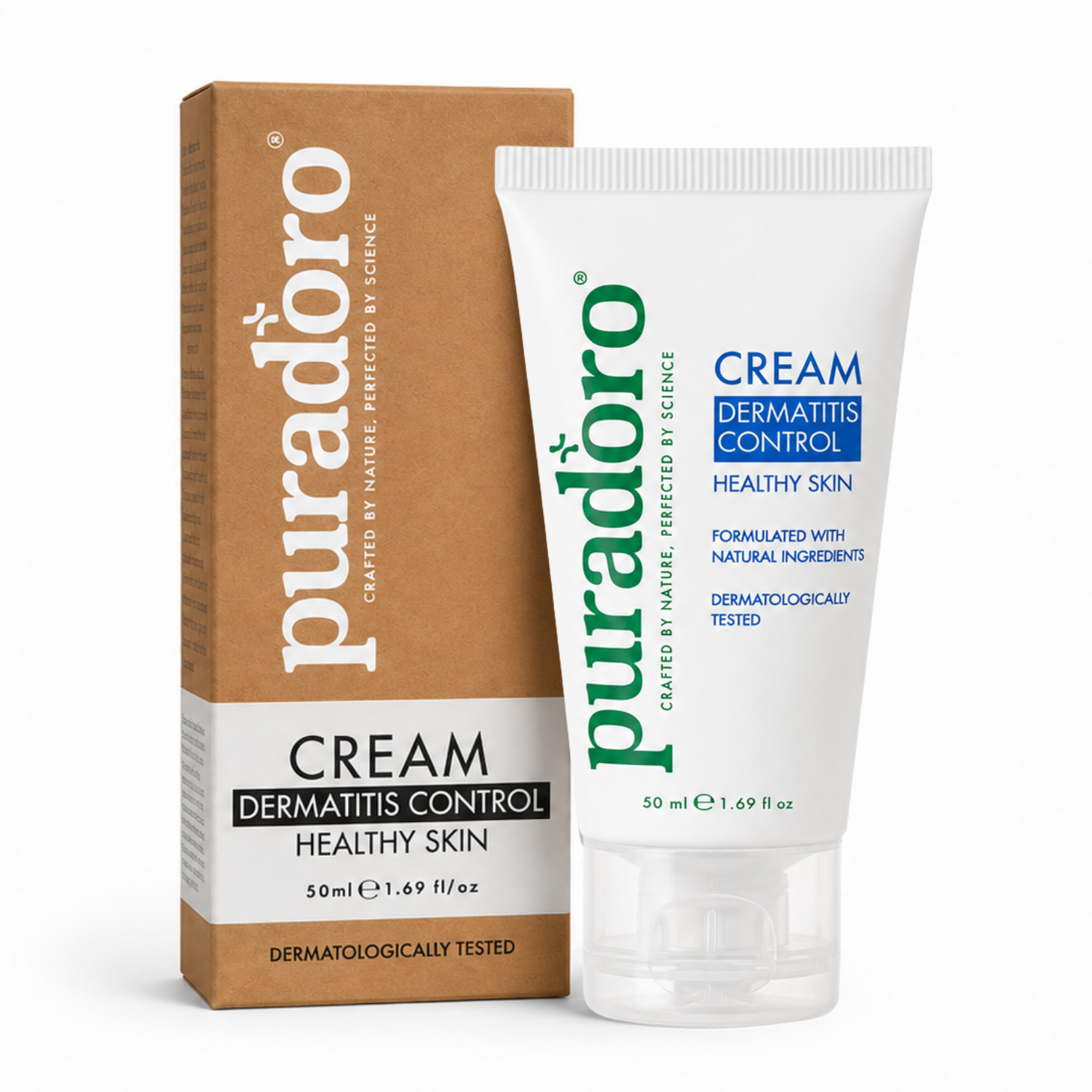 dermatitis cream puradoro Kräm mot Hudinflammation & Hälsosam Hud – Lindrar klåda, rodnad och fjällning 50ml - Bild 1